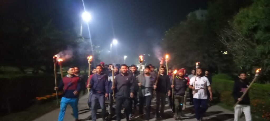 ছাত্রলীগের ঘোষিত কর্মসূচির প্রতিবাদে মধ্যরাতে উত্তাল যবিপ্রবি